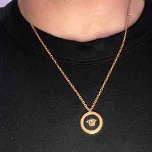 Versace gold medusa neckline